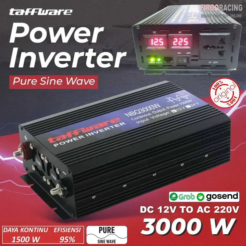 Power Inverter Pure Sine Wave DC 12V to AC220V 3000 Watt 0