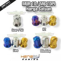 Gambar Mur 10 topi M6 drat 10 gold blue H2 stainless heng thailand dari John Bikeshop Kab. Pati 1 Tokopedia