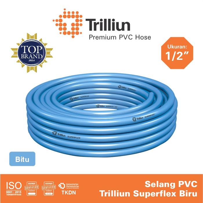 Gambar Selang Air PVC Trilliun Superflex 1/2" Inch - 5 Meter - Biru dari Trilliun Kab. Pasuruan 4 Tokopedia