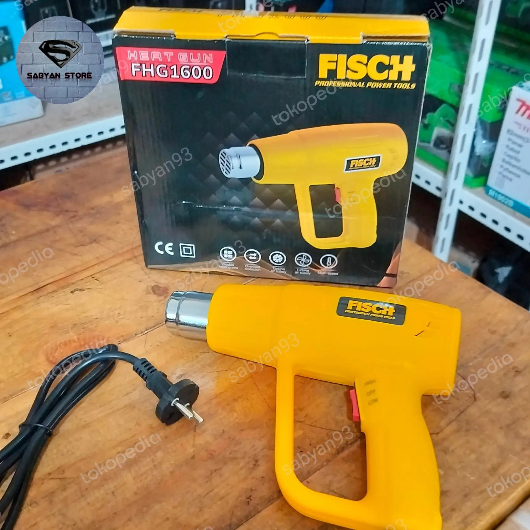 FISCH FHG1600 heat gun 1600watt hot air gun pemanas