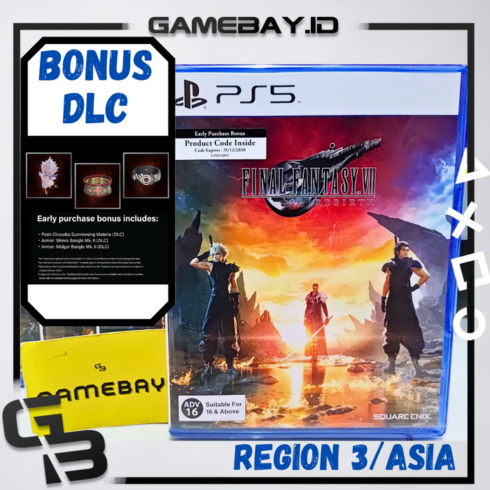 Gambar PS5 Final Fantasy VII - Rebirth Standard Edition / FF 7 / FF VII - Region 2 dari GameBayID Kota Administrasi Jakarta Barat Tokopedia