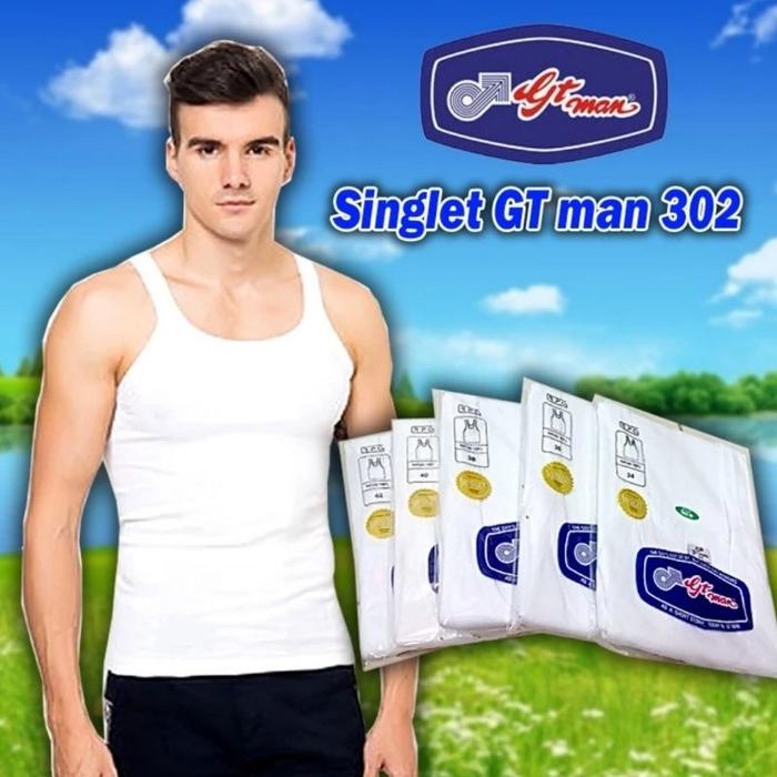 Gambar Singlet GT man Putih 302B ( Ukuran 38, 40, 42 ) dari Grosiran Pasar Klewer Kota Surakarta Tokopedia