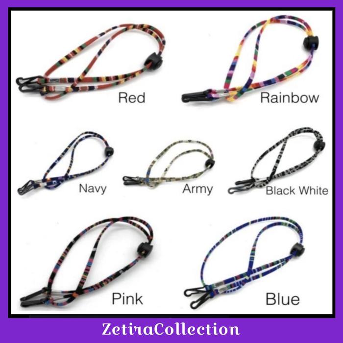 Gambar Tali Pengait Gantungan Masker Lanyard Mask Strap String TENUN dari ilouyouCollection Kota Administrasi Jakarta Selatan Tokopedia