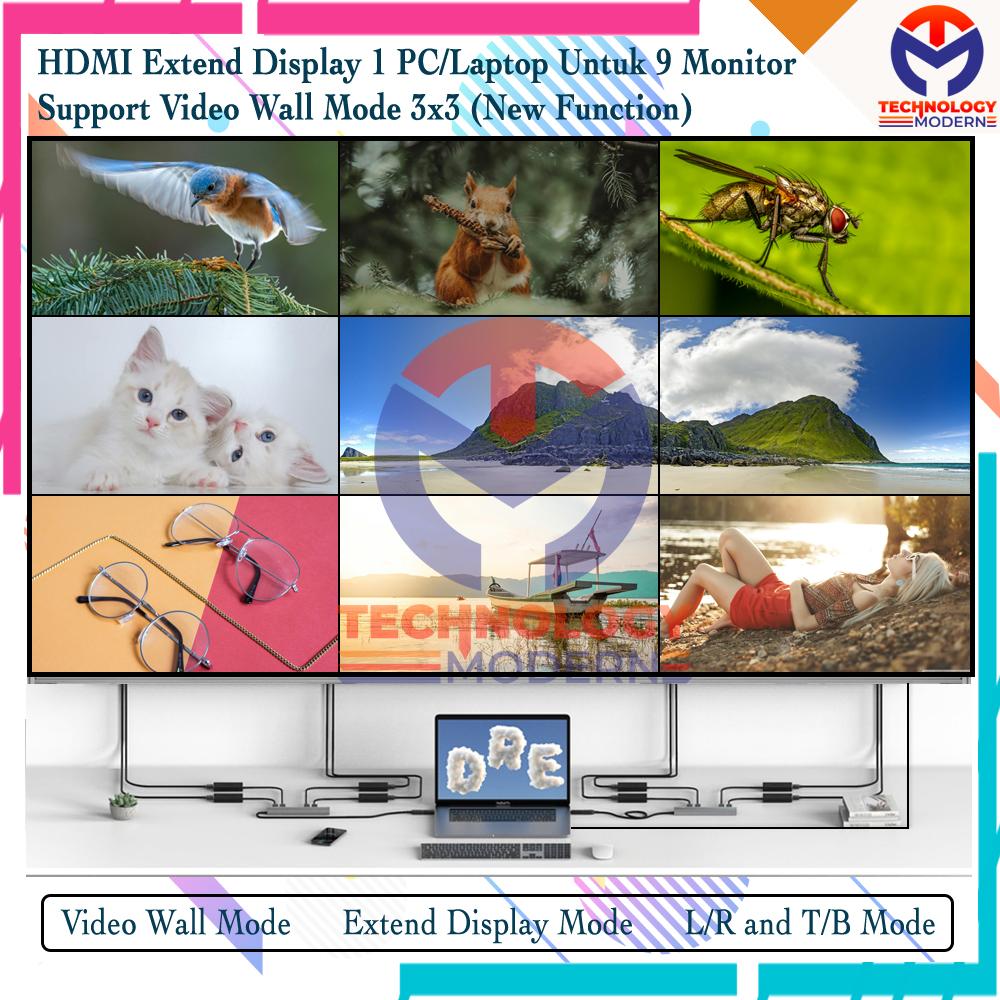 Multiple Monitor Display USB 3.0 Multi-View Extended Up 9 Monitor