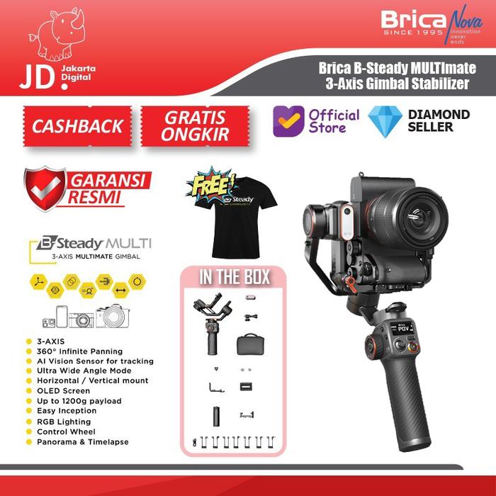 Gambar Brica B-Steady - BSteady Multi - 3 Axis Compact Camera Gimbal Terbaru - STANDARD dari Jakarta Digital 8 Kota Administrasi Jakarta Pusat Tokopedia