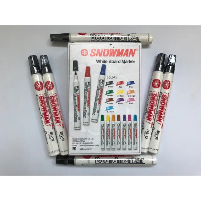 Gambar SPIDOL SNOWMAN WHITE BOARD MAKER HITAM BG 12 dari Lavande-Grosir Kota Administrasi Jakarta Utara 2 Tokopedia