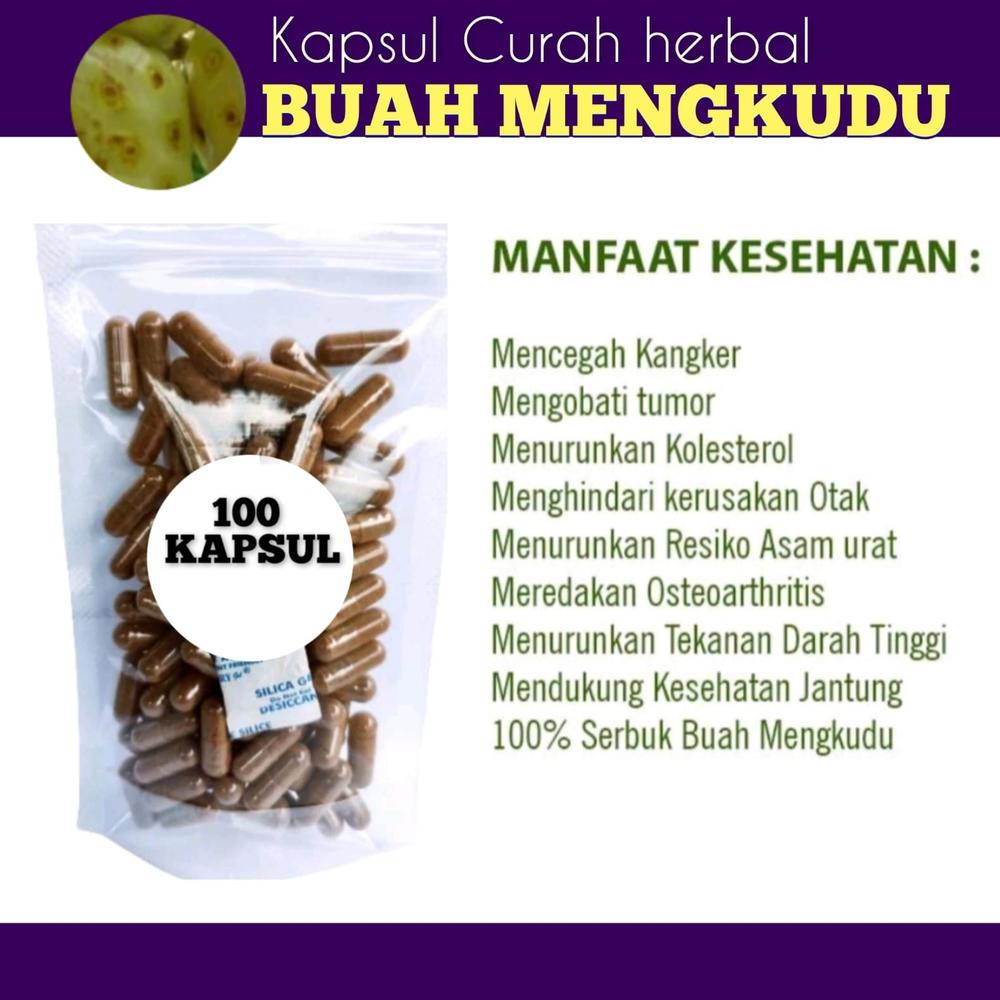 serbuk mengkudu bentuk kapsul isi 100 pcs