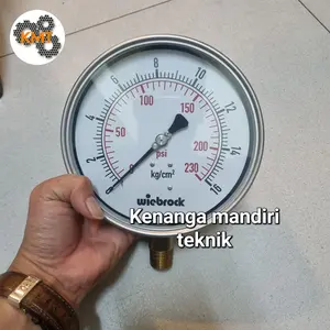 16 bar pressure gauge 6 inch wiebrock stainless