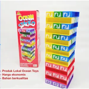 Ocean Stacko Permainan Board Game Block - Block Susun Family Game
