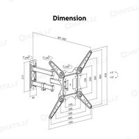 Gambar Bracket Monitor TV 32-65inch OXIMUS TL430 Wall Mount Bracket - Hitam dari Techno Computer Bali Kota Denpasar 3 Tokopedia