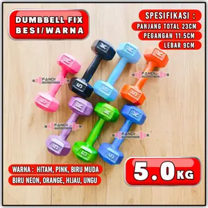 [BESI] BARBEL 5KG / BARBEL FIX 5KG / DUMBBELL FIX 5KG