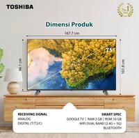 Gambar TOSHIBA TV 75 Inci 75C350LP 4K Ultra HD HDR REGZA Engine Google TV 75C350LP dari Bogor Solusi Elektronik Kab. Bogor 4 Tokopedia