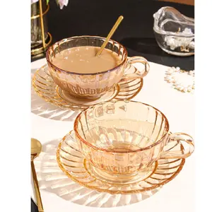 [6set] Cangkir set kristal kaca mewah | Tea set -6 | Hampers lebaran