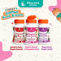 Gambar Olive Care Paket Vitamin Kucing Combo MASALAH KULIT KOMPLIT KITTEN - 10+10+10 Kaps dari Olive Care_NEW Kota Tangerang 1 Tokopedia