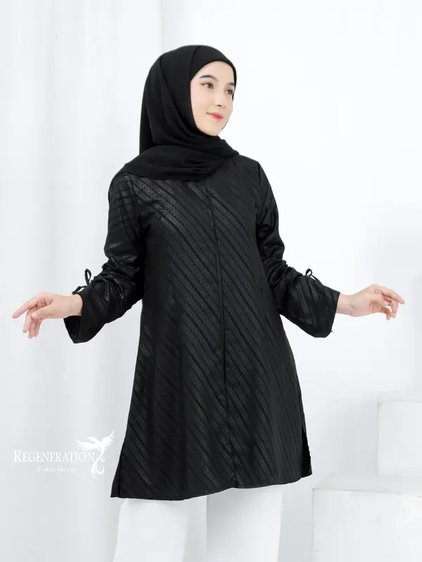 Tunik Wanita Batik Embos Regeneration Fashion Elegan & Trendy 3