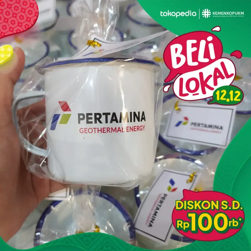 Gelas Cangkir Kaleng Enamel Souvenir Gelas Enamel Custom Desain Seng 2