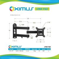 Gambar Bracket Monitor TV 13-27inch OXIMUS LYNX 1163 Wall Mount Bracket dari Techno Computer Bali Kota Denpasar 4 Tokopedia