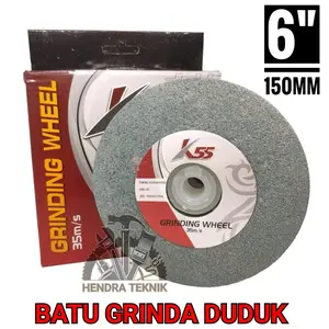 BATU GRINDA DUDUK 6" BATU ASAH RODA 150mm BATU ABU 6 INCI BATU GRINDA