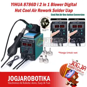 YIHUA 8786D I 2 in 1 Blower Digital Hot Cool Air Rework Solder Uap