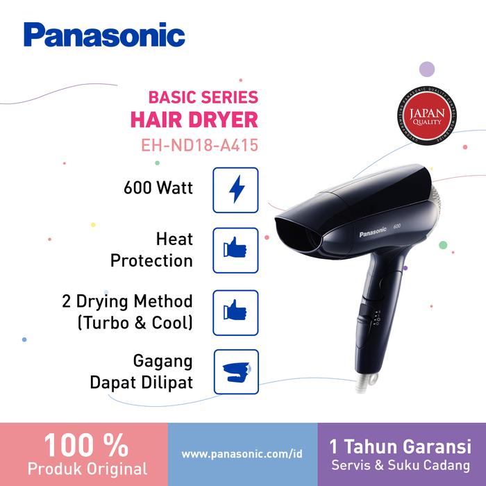 Gambar Panasonic Hair Dryer EH ND18 Biru Tua Pengering Rambut 600W dari Panasonic Authorized Jakarta Kota Administrasi Jakarta Barat Tokopedia