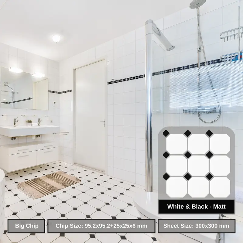 BDA Granite Tile Keramik Dinding Kamar Mandi Keramik Dinding Dapur Mosaic Tiles Keramik Mozaik Hachikaku Big Chip 2