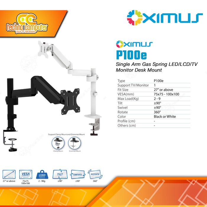Gambar Bracket Monitor TV 27-34inch OXIMUS P100e Gas Spring Single Monitor dari Techno Computer Bali Kota Denpasar Tokopedia