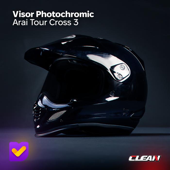 Gambar CLEAN Kaca Helm Arai Tour Cross Photochromic (55) Bening dari GMA Product Series Kota Administrasi Jakarta Barat Tokopedia