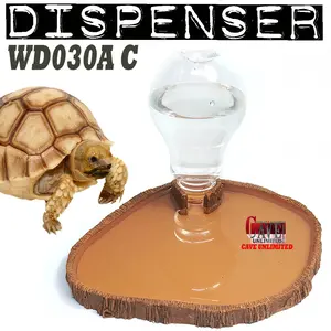 WD030A C WATER DISH DISPENSER CORNER TEMPAT MINUM KURA SULCATA REPTILE