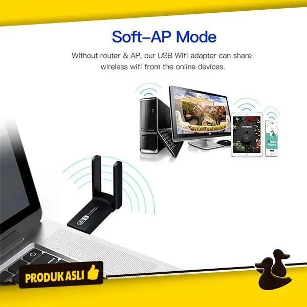 AC1300 WiFi USB Adapter Dongle WiFi Dual Band 2.4G/5G 2 Antena USB 3 3