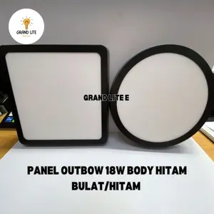 LAMPU DOWNLIGHT LED PANEL 18W body hitam 18W/,18watt OUTBOW