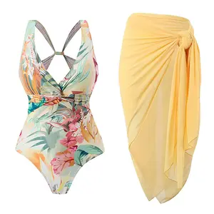 Set Swimsuit +Sarong / Swimwear Wanita / Beachwear Bali / swimsuit / outer / premium / murah / baju wanita / fashion / bali / S0095