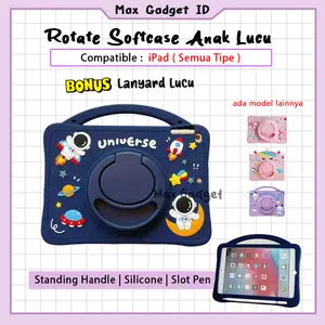 iPad 5 6 7 8 9 10 11 Mini 1 2 3 Air 4 5 Pro 11 Softcase Case Casing Anak