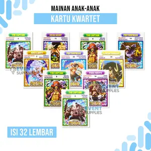 Mainan Anak Kartu Kwatret  Isi 32 Lembar Motif Karakter Kartun Anak