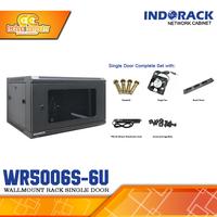 Gambar INDORACK WR5006S-6U - Wallmount Rack 6U Depth 500mm Glass Door 19Inch dari Techno Computer Bali Kota Denpasar 1 Tokopedia