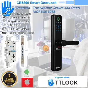 TTLOCK CR5860 5860 Mortise 6068 Smart Doorlock Bluetooth Wifi Kunci Pi