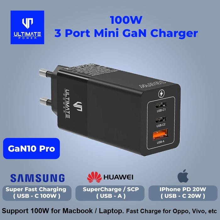 Gambar Ultimate Charger 100W Mini GaN Charger Super Fast Charging Gan10 Pro dari Dunia Aksesoris GadGet Kota Administrasi Jakarta Selatan Tokopedia