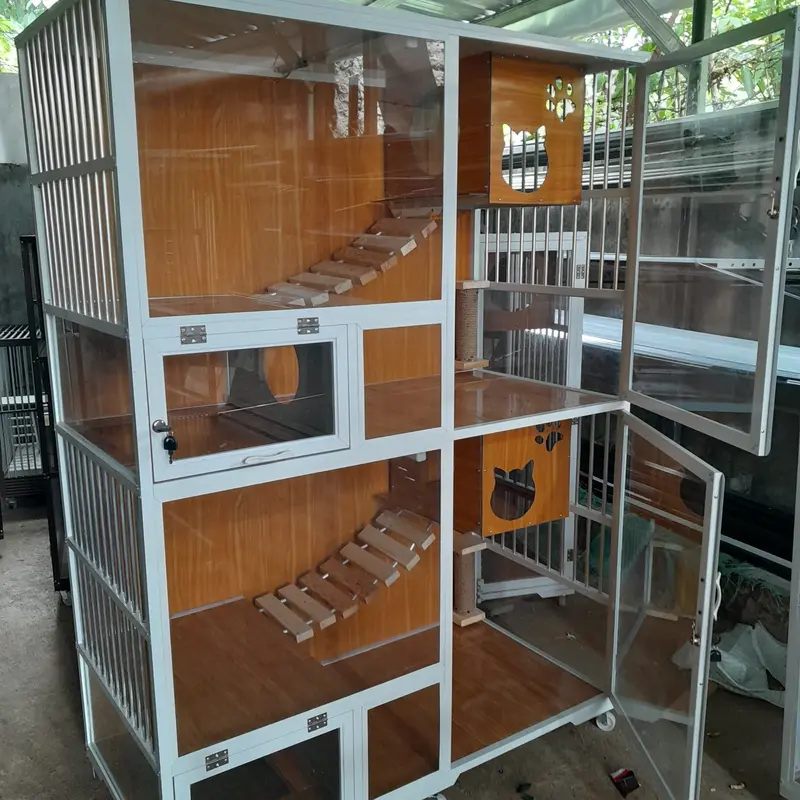 KANDANG KUCING ALUMUNIUM JUMBO MAINAN 0