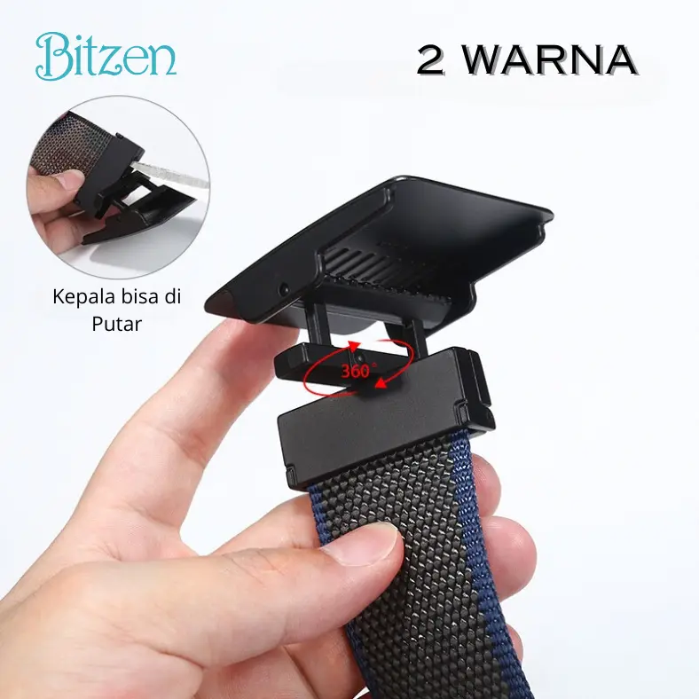 Bitzen Ikat Pinggang Pria Nylon Canvas Sabuk Berkualitas Premium Kulit 1