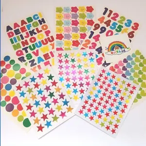 TERMURAH sticker reward anak colorful dot heart love star scrapbook
