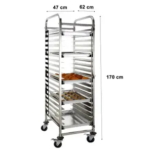 MUTU Troli Stainless Bakery Pan Rak Loyang Roti Kue Troli RTB15