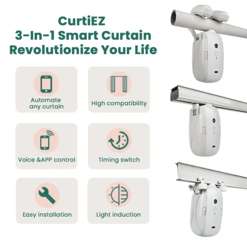 Smart Curtain Robot Danhan Gorden otomatis, Tirai Pintar, WiFi Wireless Tuya-Curtain Single 1
