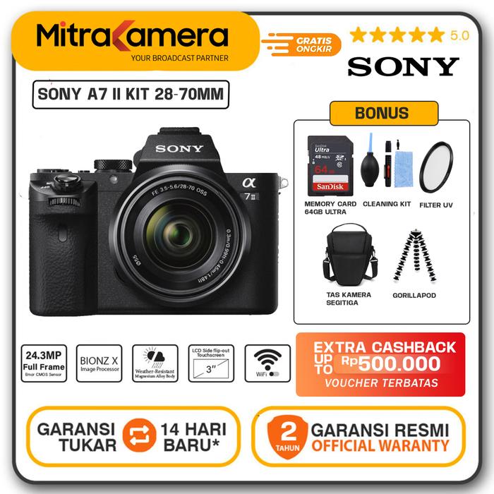 Gambar Kamera Mirrorless Sony Alpha A7 ii Kit 28-70mm - STANDARD dari Mitrakamera Kota Administrasi Jakarta Selatan Tokopedia