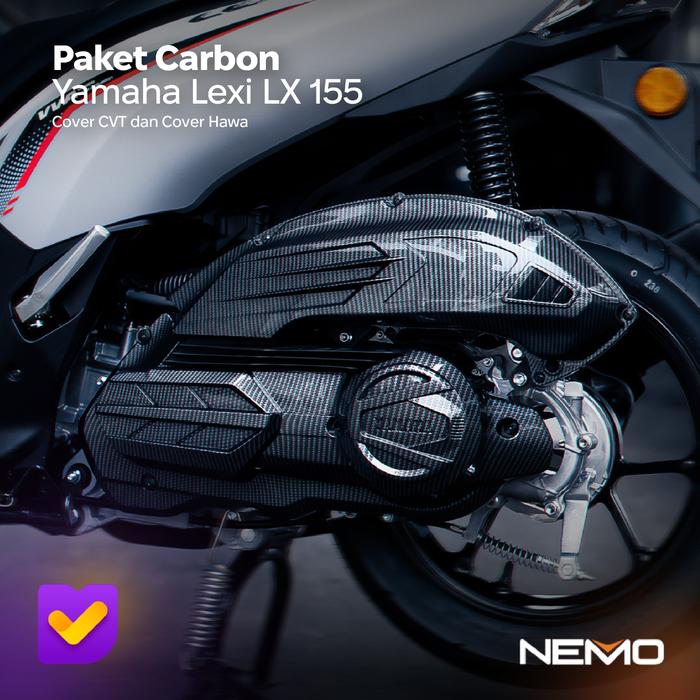 Gambar PAKET BUNDLING NEMO Cover Hawa / Cover CVT Carbon Yamaha Lexi LX 155 dari GMA Product Series Kota Administrasi Jakarta Barat Tokopedia