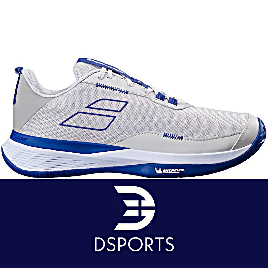 Babolat SFX Evo White Blue All Court AC ( Tennis Shoes Sepatu Tenis )