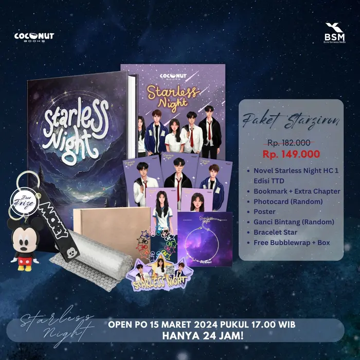 Gambar Pre Order Buku Novel Starless Night - Wakkunih - Coconut Book - Bumi F dari Bumi Fiksi Makassar Kota Makassar 3 Tokopedia