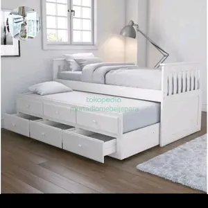 Tempat tidur anak sorong jari- jari doble bad +laci 200cm×120cm