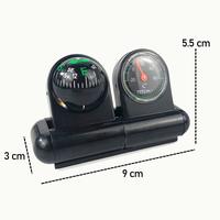 Gambar Kompas Mobil Car Compass & Thermometer - C288-5 - Black dari BerkahSemi Kota Tangerang 2 Tokopedia