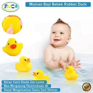 Mainan Mandi Bebek Bayi Bath Toys Karet Baby Rubber Duck Bebek Kuning