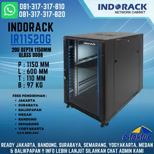 INDORACK CLOSE RACK 20U DEPTH 1150MM GLASS DOOR - IR11520G RACK SERVER