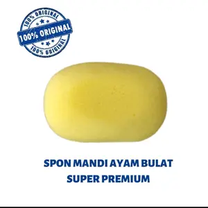 BUSA SPON MANDI AYAM OVAL BULAT PREMIUM KUAT GROOMING HEWAN PELIHARAAN
